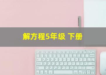 解方程5年级 下册